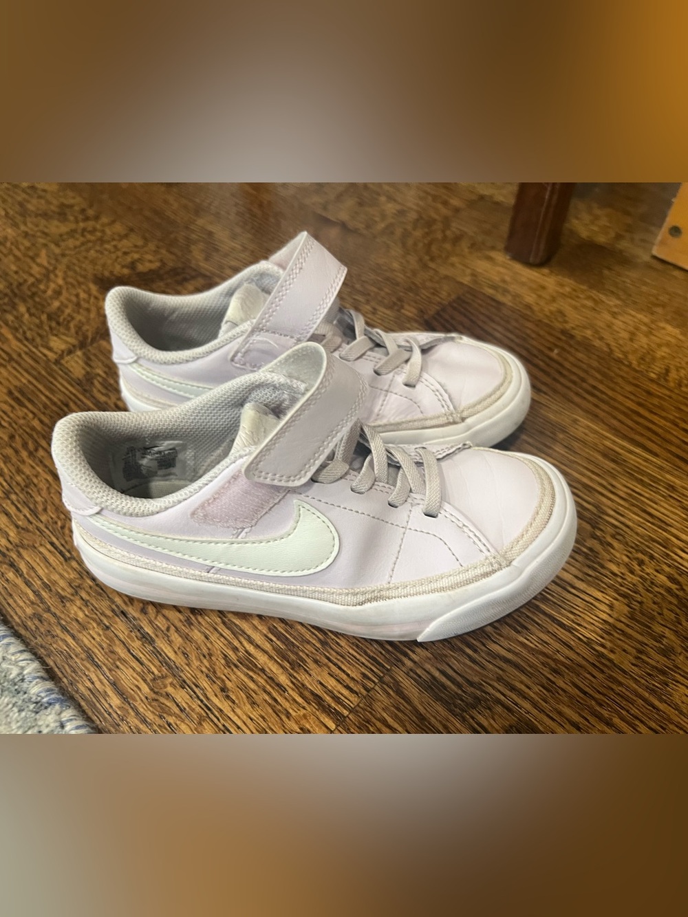 Nike Kids' Pale Pink Low-Top Sneakers with White Swoosh